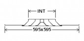 Anemostat tavan casetat 595x595 (racord 300x300)